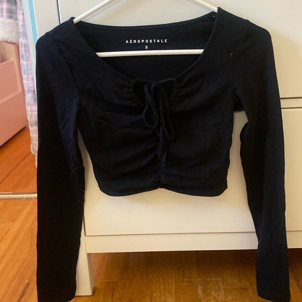 A black crop top